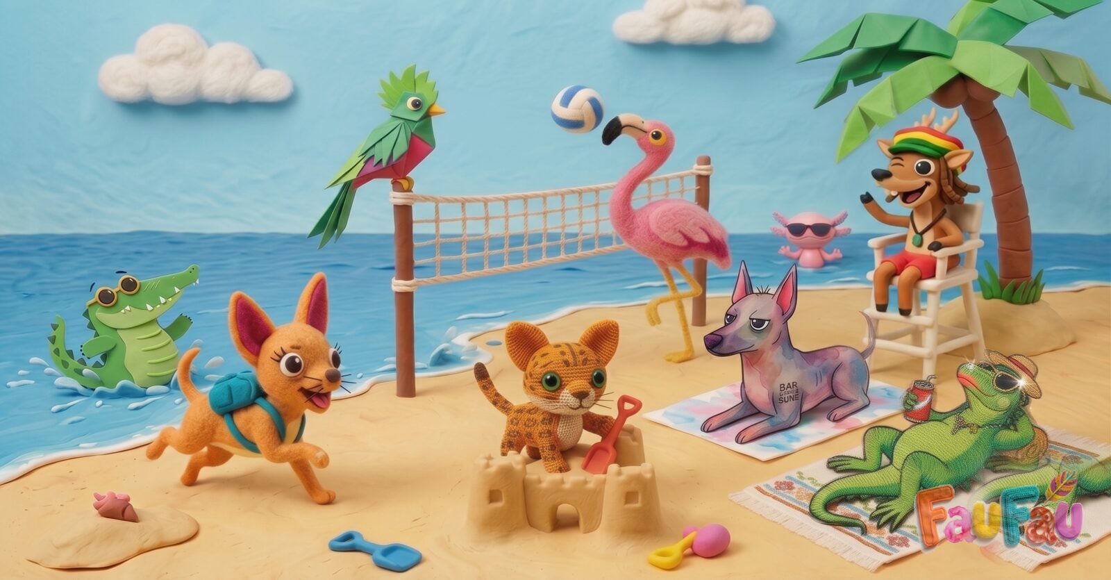 Los amigos jugando juntos en la playa