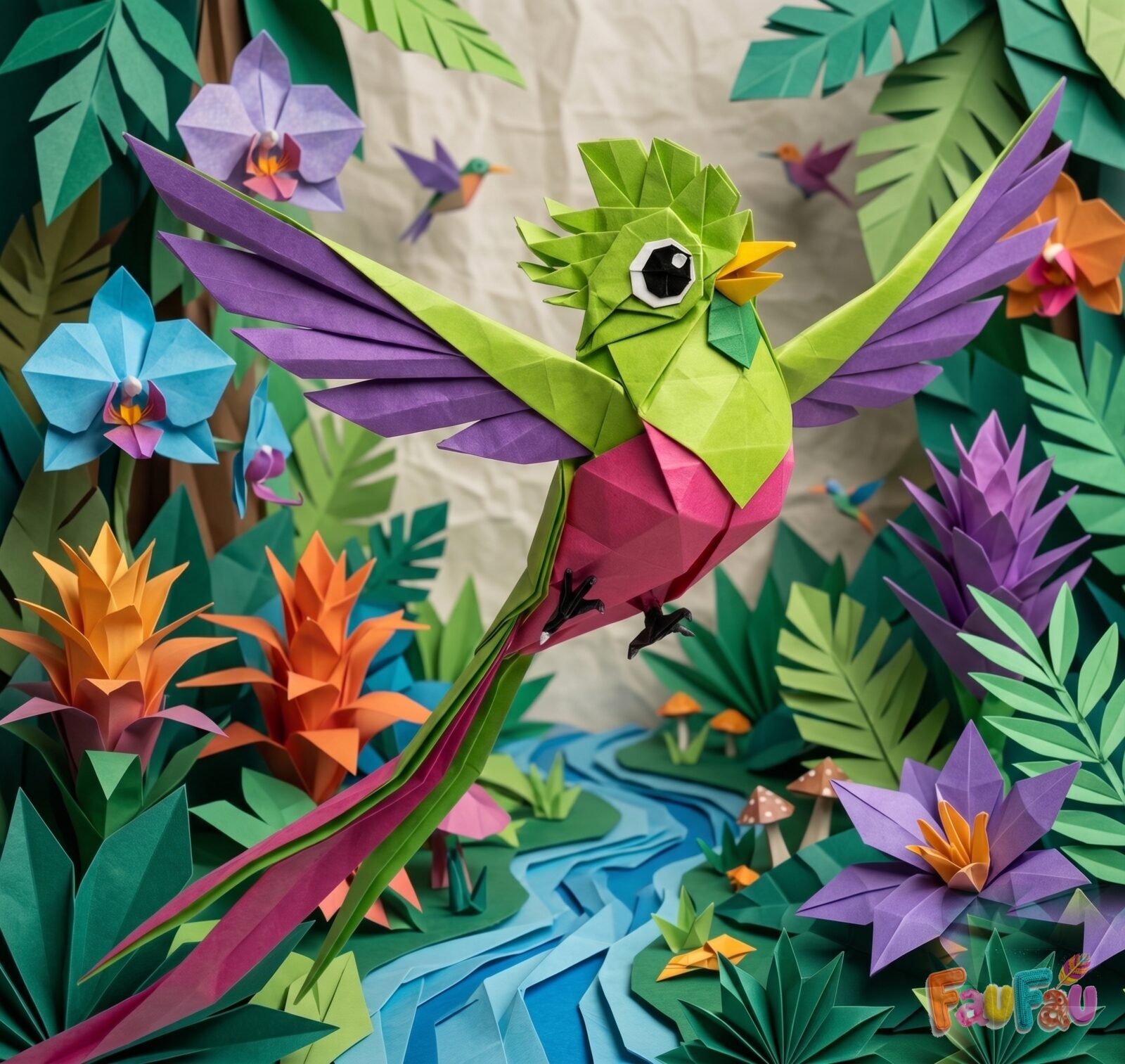 Personaje hecho en papel